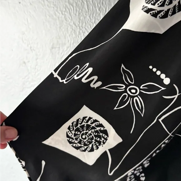 Vintage Peter Popovitch Black & White Abstract Print Open Front Jacket M - Picture 9 of 10